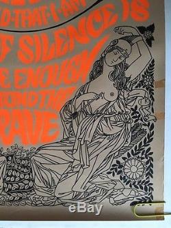 Vintage Blacklight Poster Not Only To Be Loved Pandora Productions Pin-up 1960's