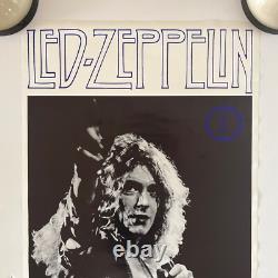Vintage Blacklight Poster Original Led Zeppelin Robert Plant Concert 1970s