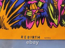 Vintage Blacklight Poster REBIRTH by Rudy Milian HIPCO 1971 EXTREMELY RARE