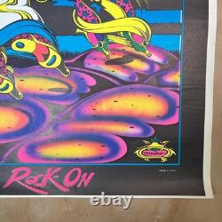 Vintage Blacklight Poster Rock On Mice Psychedelic Petagno Saladin 23x34