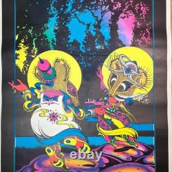 Vintage Blacklight Poster Rock On Mice Psychedelic Petagno Saladin 23x34