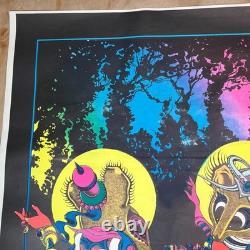 Vintage Blacklight Poster Rock On Mice Psychedelic Petagno Saladin 23x34