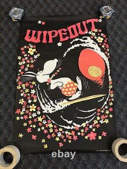 Vintage Blacklight Poster SNOOPY Surfing Wipeout 70s psychedelic ACME PREMIUM