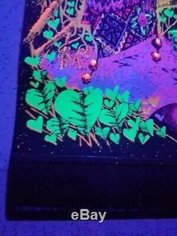 Vintage Blacklight Poster San Mezcalito Original Rare NOS Psychedelic Cocorico