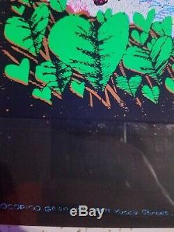 Vintage Blacklight Poster San Mezcalito Original Rare NOS Psychedelic Cocorico