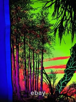 Vintage Blacklight Poster Swamp Mirage #984 Tree Funky Enterprises Imperfect