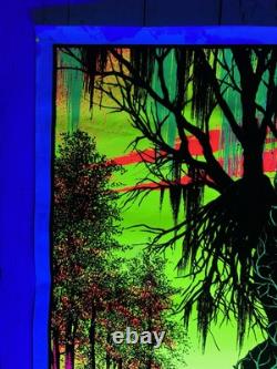 Vintage Blacklight Poster Swamp Mirage #984 Tree Funky Enterprises Imperfect