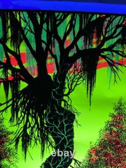 Vintage Blacklight Poster Swamp Mirage #984 Tree Funky Enterprises Imperfect