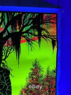 Vintage Blacklight Poster Swamp Mirage #984 Tree Funky Enterprises Imperfect