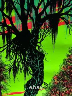 Vintage Blacklight Poster Swamp Mirage #984 Tree Funky Enterprises Imperfect