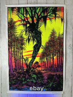 Vintage Blacklight Poster Swamp Mirage #984 Tree Funky Enterprises Imperfect