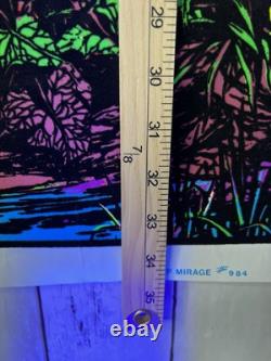 Vintage Blacklight Poster Swamp Mirage #984 Tree Funky Enterprises Imperfect