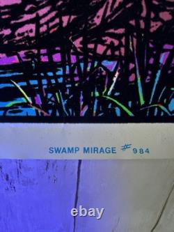 Vintage Blacklight Poster Swamp Mirage #984 Tree Funky Enterprises Imperfect