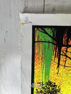 Vintage Blacklight Poster Swamp Mirage #984 Tree Funky Enterprises Imperfect
