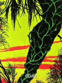 Vintage Blacklight Poster Swamp Mirage #984 Tree Funky Enterprises Imperfect