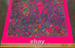 Vintage Blacklight Poster Sweet Cream Ladies Psychedelic Pin-Up Collage Abstract