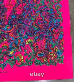 Vintage Blacklight Poster Sweet Cream Ladies Psychedelic Pin-Up Collage Abstract