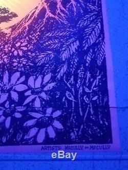 Vintage Blacklight Poster Synthetic Trips In The Evening Mscully McCully 1970