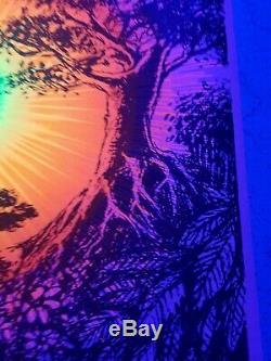 Vintage Blacklight Poster Synthetic Trips In The Evening Mscully McCully 1970