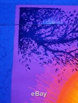 Vintage Blacklight Poster Synthetic Trips In The Evening Mscully McCully 1970