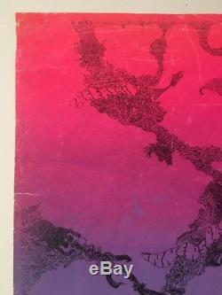 Vintage Blacklight Poster Take A Trip To Inner Space Psychedelic Pin-up Neon 60s