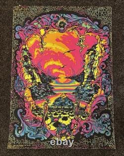 Vintage Blacklight Poster The Third Eye In The Beginning Michael Rhode 1983