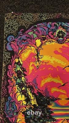 Vintage Blacklight Poster The Third Eye In The Beginning Michael Rhode 1983