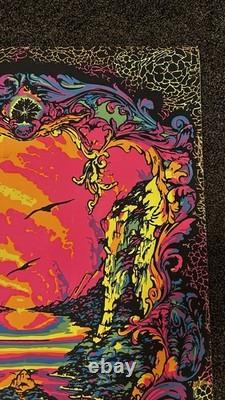 Vintage Blacklight Poster The Third Eye In The Beginning Michael Rhode 1983