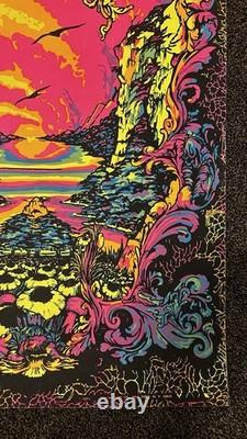 Vintage Blacklight Poster The Third Eye In The Beginning Michael Rhode 1983