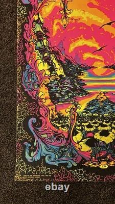 Vintage Blacklight Poster The Third Eye In The Beginning Michael Rhode 1983