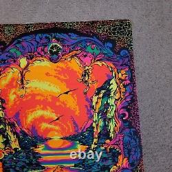 Vintage Blacklight Poster The Third Eye In the Beginning Michael Rhode 1971 1983