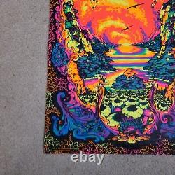 Vintage Blacklight Poster The Third Eye In the Beginning Michael Rhode 1971 1983