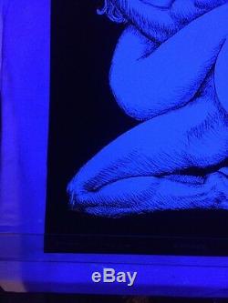 Vintage Blue Passion Blacklight Poster 1970 Original 21x32 Houston 11B44 Nude