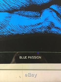 Vintage Blue Passion Blacklight Poster 1970 Original 21x32 Houston 11B44 Nude