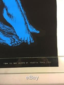 Vintage Blue Passion Blacklight Poster 1970 Original 21x32 Houston 11B44 Nude