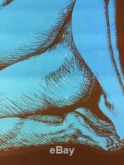 Vintage Blue Passion Blacklight Poster 1970 Original 21x32 Houston 11B44 Nude