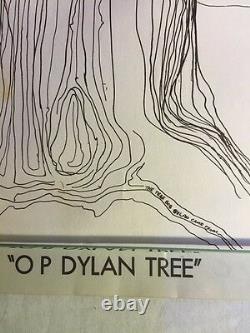 Vintage Bob O P Dylan Tree 1960's Original Blacklight Poster 22x28 Very Rare