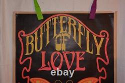 Vintage Brady Bunch 1969 Butterfly of Love Blacklight Poster