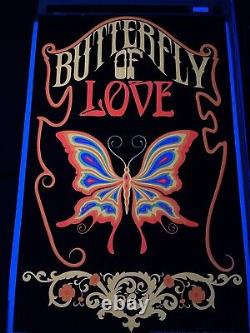 Vintage Brady Bunch 1969 RelicButterfly of LoveBlacklight Poster/Girls' Room