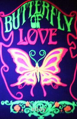 Vintage Brady Bunch 1969 RelicButterfly of LoveBlacklight Poster/Girls' Room