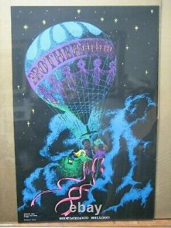 Vintage Brotherhood Ballon Black Light Poster 1971 In#G6038