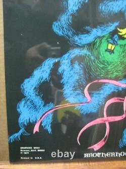 Vintage Brotherhood Ballon Black Light Poster 1971 In#G6038