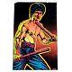 Vintage Bruce Lee Big Boss Flocked Velvet Black Light Poster 33.5 X 21.5