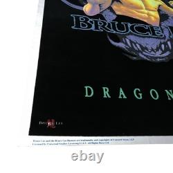 Vintage Bruce Lee Dragon Eyes Flocked Velvet 23x35 Blacklight Poster Scorpio