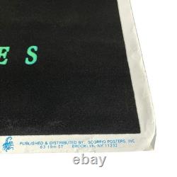 Vintage Bruce Lee Dragon Eyes Flocked Velvet 23x35 Blacklight Poster Scorpio