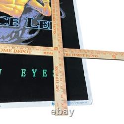 Vintage Bruce Lee Dragon Eyes Flocked Velvet 23x35 Blacklight Poster Scorpio