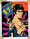 Vintage Bruce Lee Kung Fu Black Light Flocked Velvet Poster 1976 Pro Arts