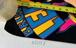 Vintage Bruce Lee Kung Fu Black Light Flocked Velvet Poster 1976 Pro Arts
