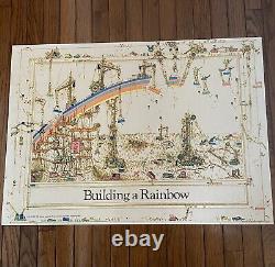 Vintage Building A Rainbow Poster Studio One Robert Putz Original Hippie 1976