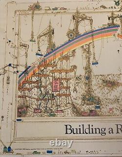 Vintage Building A Rainbow Poster Studio One Robert Putz Original Hippie 1976